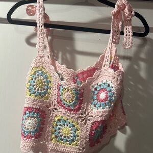 Sugar Thrillz Pastel Crochet Camisole